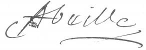 Signature de Gaspard Abeille