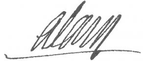 Signature de Pierre-Joseph Alary