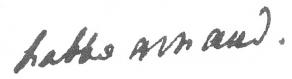 Signature de François Arnaud, abbé