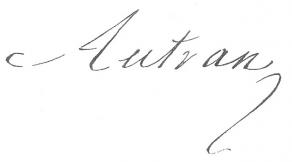 Signature de Joseph Autran