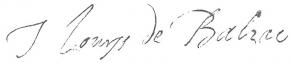 Signature de Jean-Louis Guez de Balzac