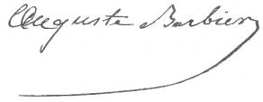 Signature d'Auguste Barbier