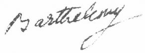 Signature de Jean-Jacques Barthélemy