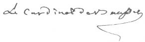 Signature de Louis-François de Bausset, cardinal