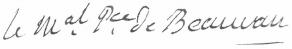 Signature de Charles-Just de Beauvau, maréchal