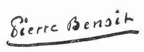 Signature de Pierre Benoit