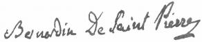 Signature de Jacques-Henri Bernardin de Saint-Pierre