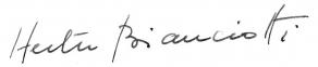 Signature de Hector Bianciotti