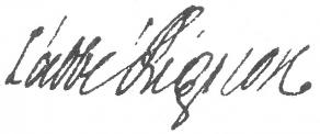 Signature de Jean-Paul Bignon, abbé