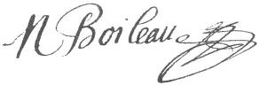 Signature de Nicolas Boileau-Despréaux