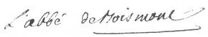 Signature de Nicolas Thyrel de Boismont, abbé