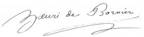 Signature d'Henri de Bornier