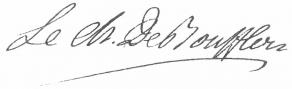 Signature de Stanislas de Boufflers