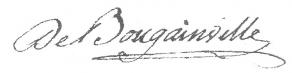 Signature de Jean-Pierre de Bougainville