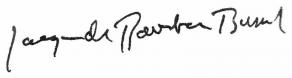 Signature de Jacques de Bourbon Busset