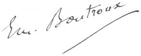 Signature d'Émile Boutroux