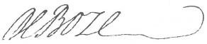 Signature de Claude Gros de Boze