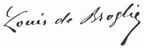 Signature de Louis de Broglie