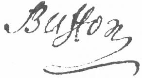 Signature de Georges-Louis Leclerc, comte de Buffon