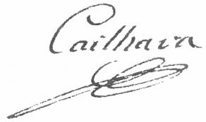 Signature de Jean-François Cailhava