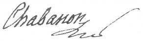 Signature de Michel-Paul-Gui de Chabanon