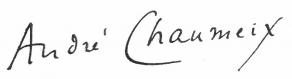 Signature de André Chaumeix
