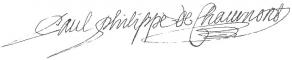 Signature de Paul-Philippe de Chaumont