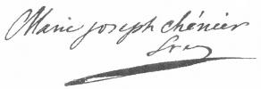Signature de Marie-Joseph Chénier