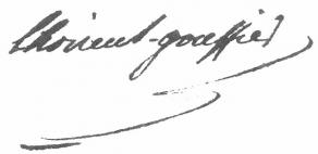 Signature de Marie-Gabriel-Floren-Auguste de Choiseul-Gouffier