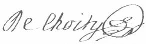 Signature de François-Timoléon de Choisy