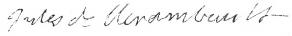 Signature de Jules de Clérambault
