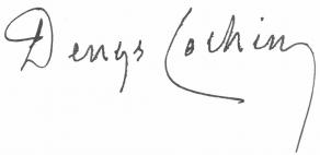 Signature de Denys Cochin