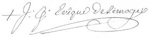 Signature de Jean-Gilles du Coëtlosquet, évêque de Limoges