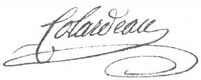 Signature de Charles-Pierre Colardeau