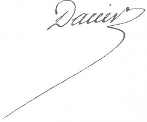 Signature de Bon-Joseph Dacier