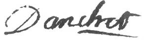 Signature d'Antoine Danchet