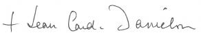 Signature du cardinal Daniélou