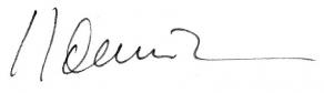 Signature de Jean François Deniau