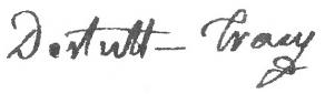 Signature d'Antoine-Louis-Claude Destutt de Tracy