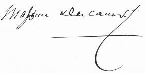 Signature de Maxime Du Camp