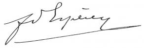 Signature du maréchal Franchet d'Espèrey