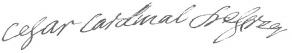 Signature de César d'Estrées