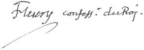 Signature de Claude Fleury, confesseur du roi
