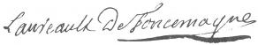 Signature d'Étienne Lauréault de Foncemagne