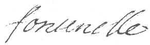 Signature de Bernard Le Bouyer de Fontenelle