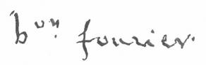 Signature de Joseph Fourier, baron