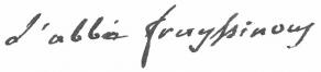 Signature de Denis-Luc Frayssinous