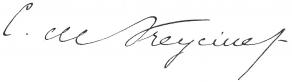 Signature de Charles de Freycinet
