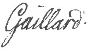 Signature de Gabriel-Henri Gaillard