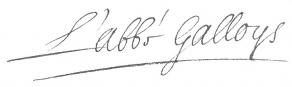 Signature de Jean Gallois